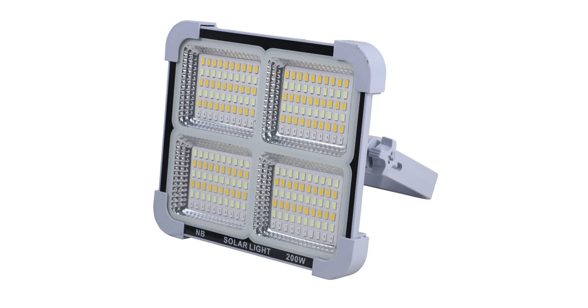 پروژکتور سیار ال ای دی 200 وات شارژی و پاور بانک خورشیدی Solar Light NB